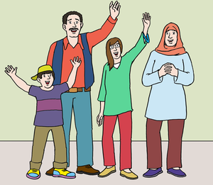 Familie mit Kindern